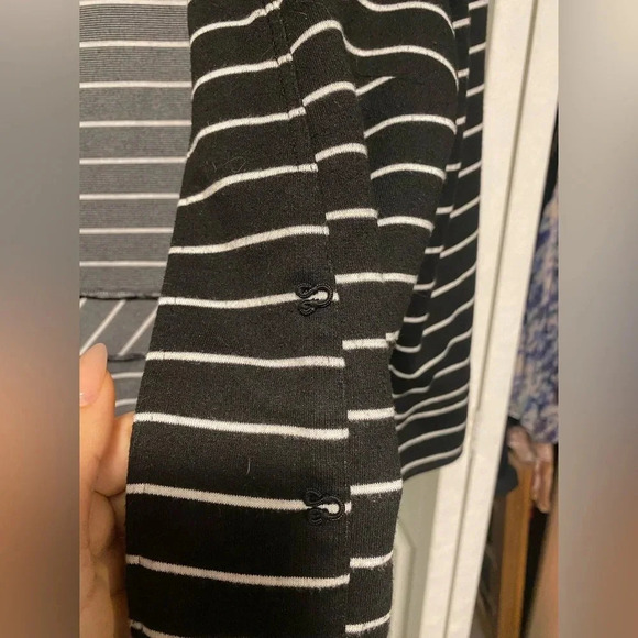 💚 Tribal | Black blazer with white stripes - pockets - size 6 - Picture 3 of 9